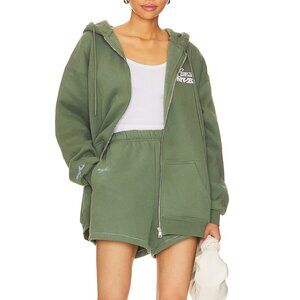 Mayfair Full-Zip Hoodie angel numbers sweatshirt womens Green (large xlarge)
